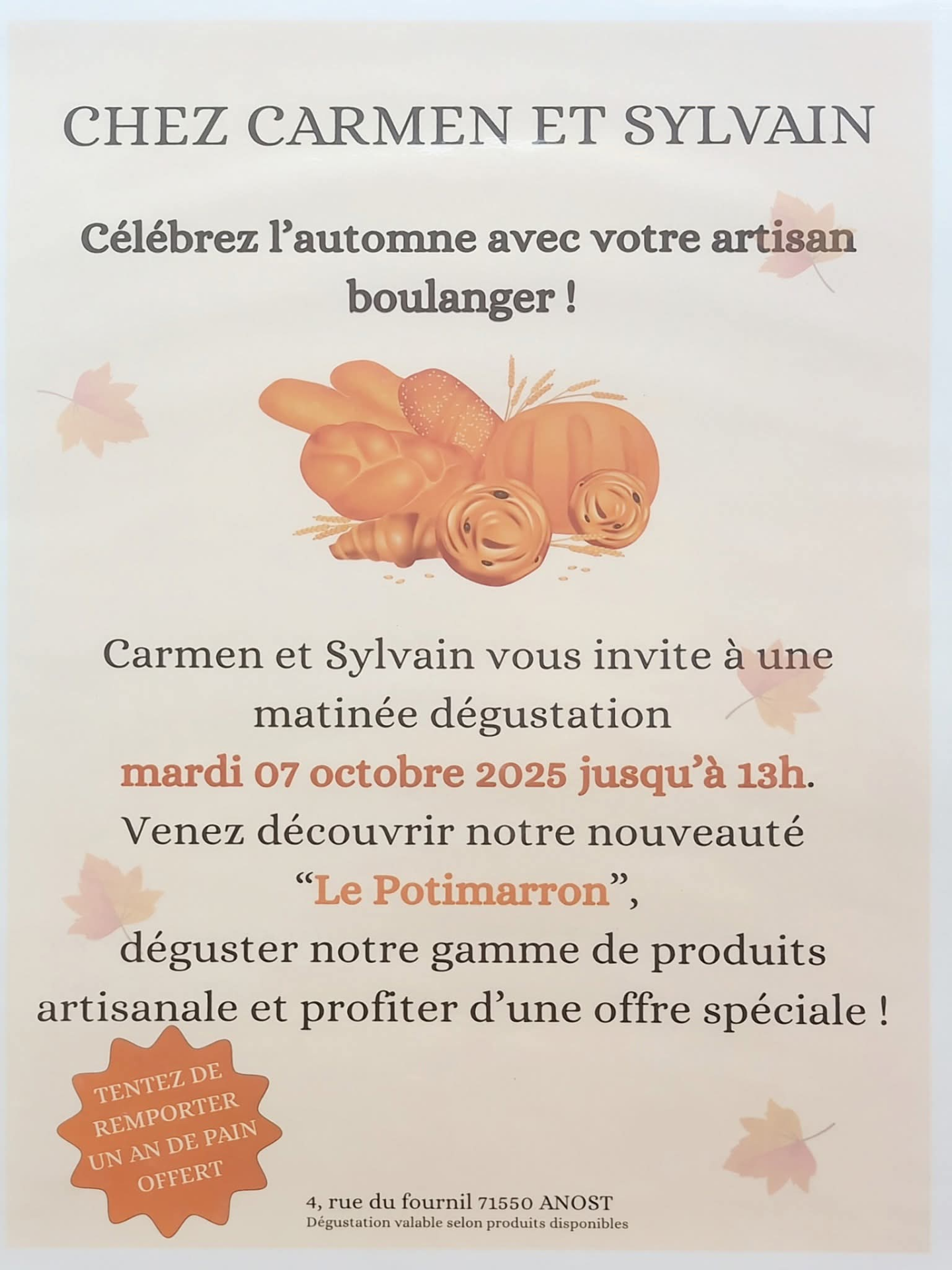 tombola boulangerie