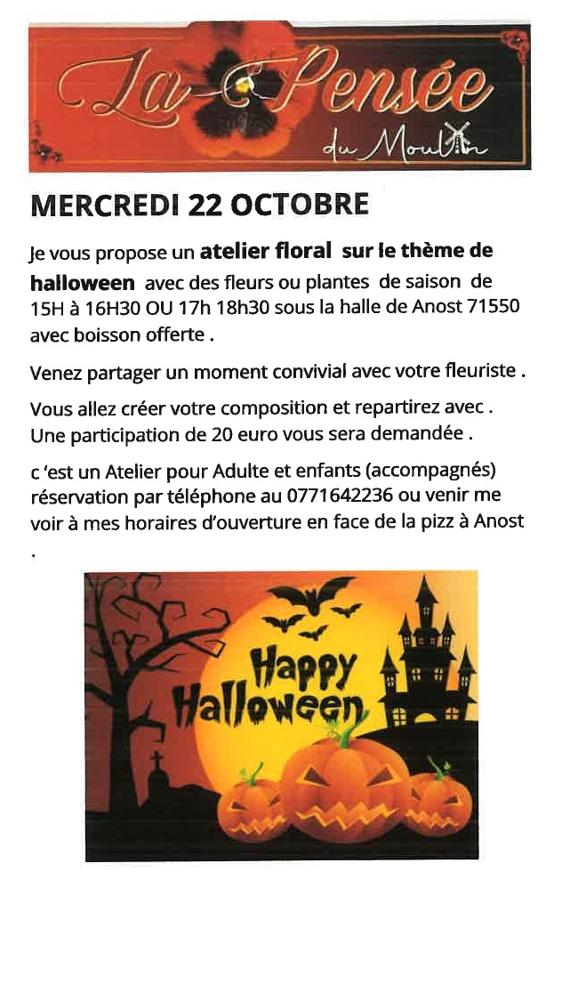 atelier floral halloween